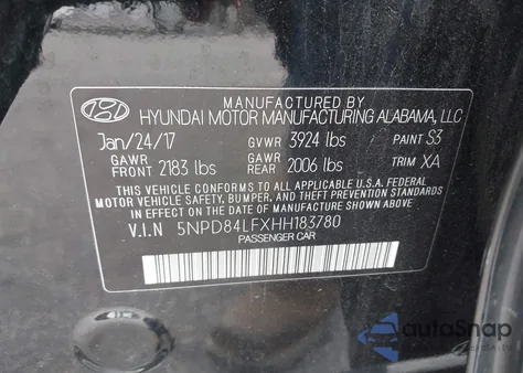 2017 Hyundai Elantra Value Edition from USA, damaged, VIN 5NPD84LFXHH183780